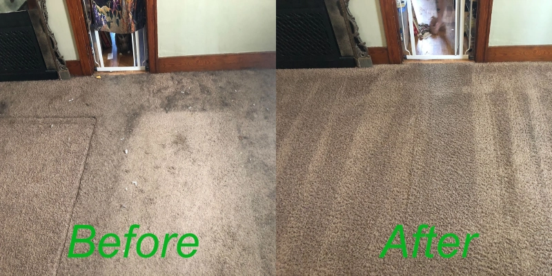 before and after of a residential cleaning