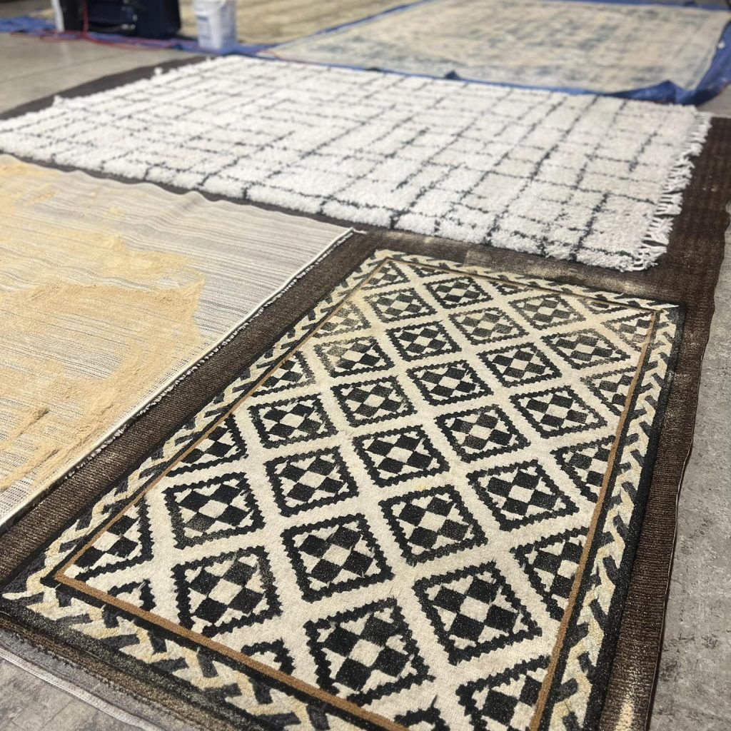 cleaning multiple area rugs