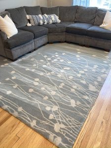 cleaned area rug in a living room