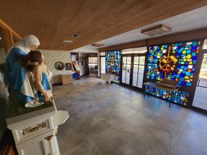 clean floors in a place of warship