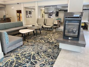 retirement community lobby floors after being cleaned